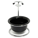 shaving holder with metal, plastic shaving bowl personal shaving brush set