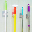 4pcs Clear Adhesive Broom Mop Holder Clip Anti-slip Cleaning Tool Holder