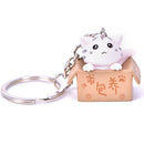 Cartoon Cute Cat Pendant Keychains Metal Key Rings Women Bag Car Key Chain Gi BX