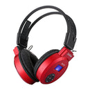 Foldable Wireless Headset, Sports Headphones Supports FM Radio,TF Card, Aux, LCD