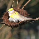 Bird Nest Set Easter Simulation Rattan Big Round Garden Props Window Display