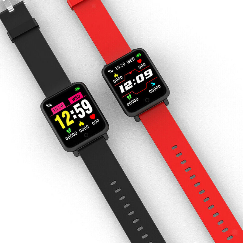 1.44" Smart Bracelet Wristwatch Sports Fitness Tracker IP67 Waterproof Black