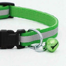 Adjustable Reflective Pet Collar Safety Release Buckle with Bell for Cat Do M6N4