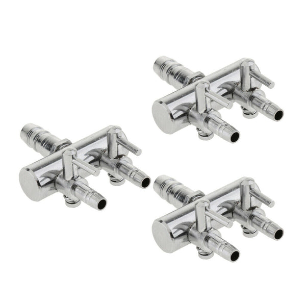 2 Ways Air  Splitter Lever Control Valve For Fish Tank Aquarium 3 Pack