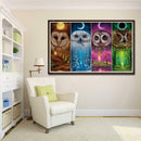 4pcs 5D DIY Full Drill Diamond Painting 4 Seasons Eagle Cross Stitch Kit