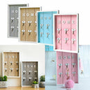 Beige INS Scandinavian Style Wall Decoration Handmade Wooden "HOME" Key Box