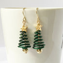 Women Girl Christmas Tree Star Spring Dangle Earrings Xmas Party Jewelry Deluxe