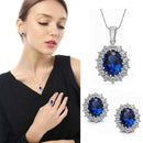 Fashion Classic Ocean Star Crystal Necklace Pendant Earrings Three-Piece Set New