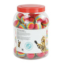 70pcs 3cm Interactive Pet Chewing Toys Cat Training Rainbow Striped Ball
