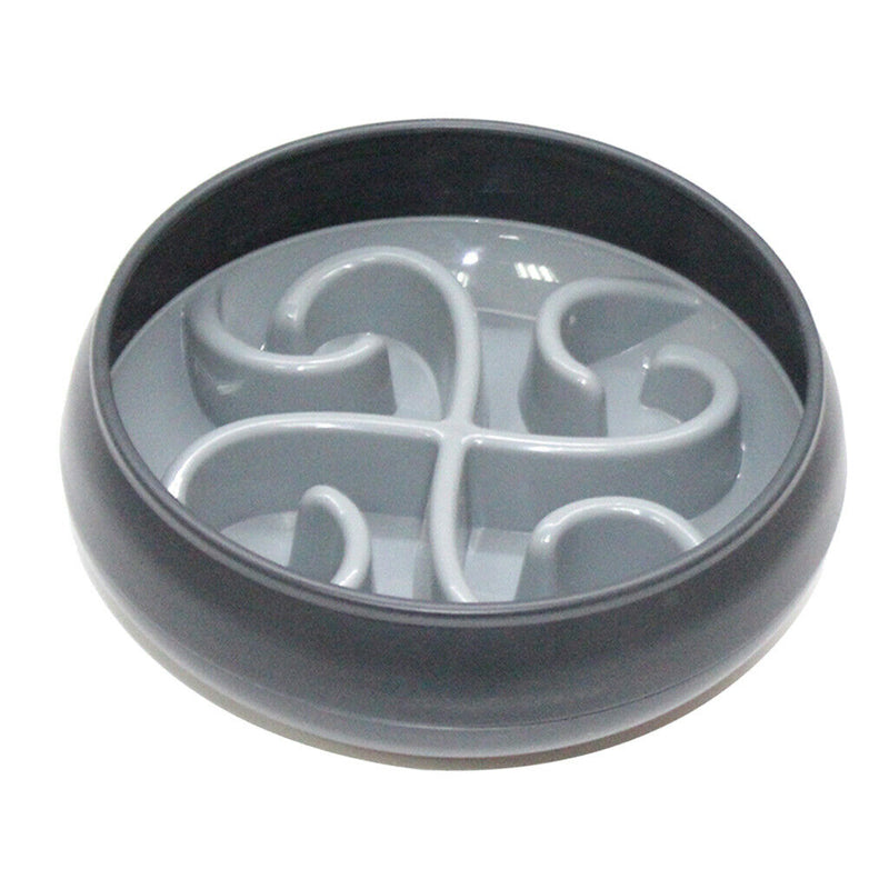 Pet Dog Anti-Gulping Anti-Skid Dog Food Bowl Preventing Choking  Gray