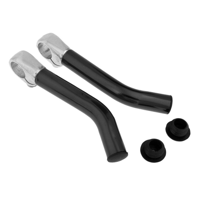 2Pairs Durable  Bike Lock-on Alloy Handlebar Grips Handle Bar End Mounted