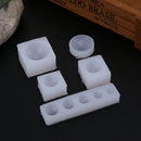5pcs/set Crystal Silicone Semi-circle Mold Pendant Jewelry Making Mould