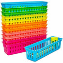 12Pcs Classroom Desk Pen & Pencil Stationery Storage Basket Organizer Tray Tool