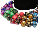 49pcs Acrylic Polyhedral Dice Double Colors Dice With Pouch For Games Fun  Z