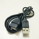 Black 1m USB Cable Male to Female USB 2.0 Extension Cable Extender Charger Line