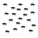 100pcs/set 9mm Square DIY Leathercraft Black Metal Punk Spikes Spots Pyramid
