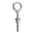 M8 x 40mm Long Lifting Eye Bolts With Washer and Nut - 304 Stainless Steel