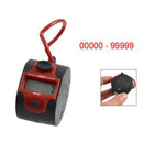 Round Red Black Plastic 5 Number Golf Digital Hand Tally Clicker Counter N2H4