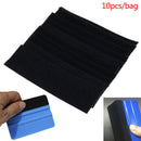 10Pcs/set Vinyl Film Car Wrap Felt Fabric Squeegee Auto Window Clean Scraper-3C