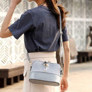 Shell Shoulder Handbag Women Shining Sequins PU Leather Messenger Bag/Grey
