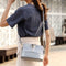Shell Shoulder Handbag Women Shining Sequins PU Leather Messenger Bag/Grey