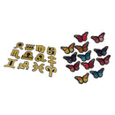 24Pcs Constellation+Butterfly Shape Iron On Patches for Bags Clothing Decor