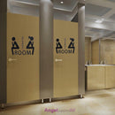 Thinking Room Toilet Paste Wc Door Sign Removable Toilet Wall Stickers