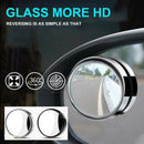 Car Wide Angle Round Convex Mirrors HD Frameless Rearview Blind Spot Mirror 2PCS