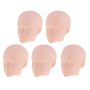 5 Piece Normal Skin Tone Bold Headsculpt Female Ball-Jointed Head Without Eyes