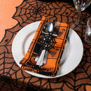 18X72Inch Halloween Party Decoration Lace Tablecloth Black Spider Web Perfe