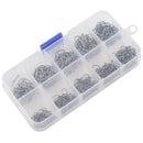 500 X Fishing Hook Hook Hook Hooks Size 3 to 12 with Eye Box Case Black