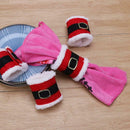4pcs Christmas Decor Napkin Holder Tableware Dinner Decor Santa Claus Cover