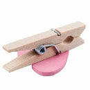 Mini Love Heart Shape Wooden Clips Message Photo Holder Album Card Paper Pe T9K2