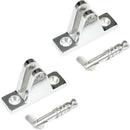 2Pcs Bimini Top 316 Stainless Steel Deck Hinges with Pin Fitting 90 Degree  N4F3