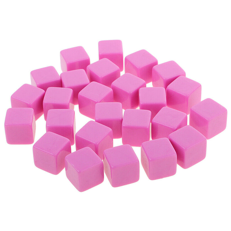 25 Pieces Square Edge Blank Dices D6 Six Sided 16mm/0.62'' for D&D RPG Party