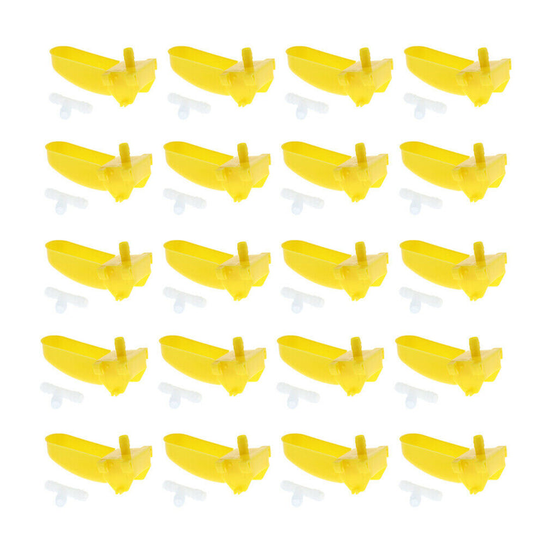 20 Pcs Pet Bird rinker Feeder Waterer for Parrots Budgie Cockatiel Lovebirds