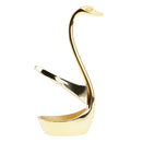 Swan Statue Cutlery Holder Fork Coffee Spoon Storage Organizer Golden