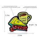 Fashion Coffee Tea Toast Pins Brooch Creative Badges Jacket Lapel Ornaments A