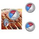 2Pieces BBQ Smoker Temperature Gauge Grill Thermometer for Meat Cooking