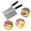 Potato Wavy Chopper Stainless Steel Vegetable Fruit Kitchen T X2E4 Z9Y6 G5U4