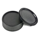 1 Set Rear Lens Cap And Body Cap Cover For Leica M LM camera Black Plasti dsss