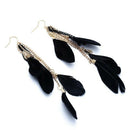 Earrings hook alloy necklace pendant black jewelry woman
