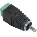 4 pcs RCA Plug to AV Connector CCTV Screw Connector Balun Black & Green