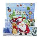 Santa Claus 5D DIY Special Shape Part Drill Diamond Greeting Card (HK206)