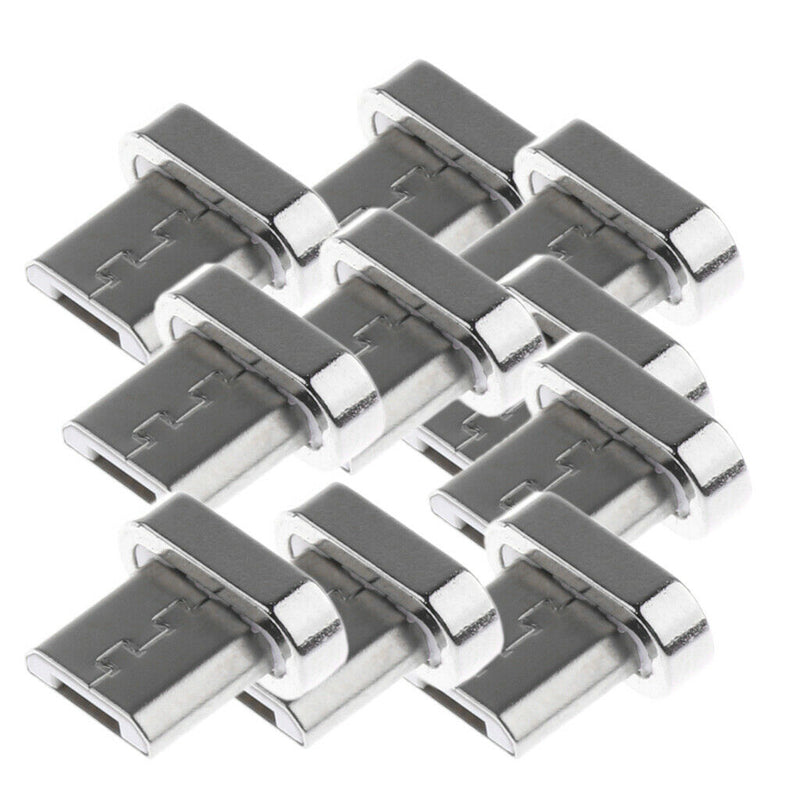 10x Magnetic Tips Micro USB Converter Adapter Connector Head For Phone