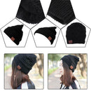 Unisex Winter Dual Fabric Wireless Bluetooth4.0 Music Horizontal Grain Hat A