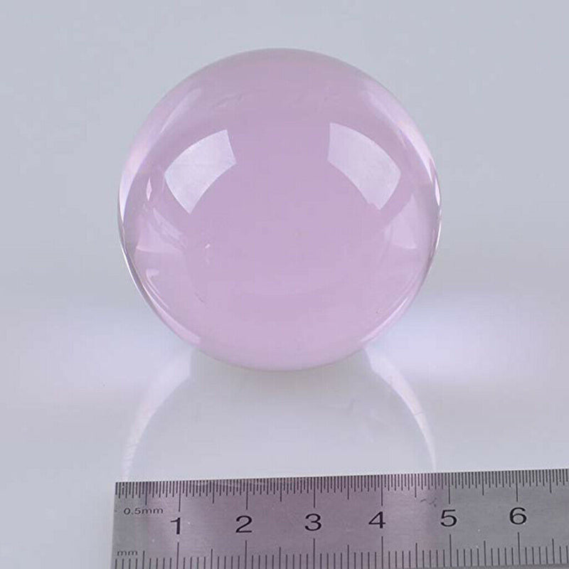 50mm Pink Crystal Ball Decorative Ball Art Decor Photography Prop No Stand