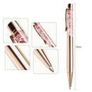 Quicksand Ballpoint Pen, Dynamic Liquid Flower Pen, Metal Ballpoint Pen, Bl