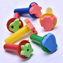 6pcs Sponge Brushes Handle Paint Brushes Tools Children DIY Art Graffiti ToolsMO