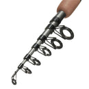 Carbon Fiber Telescope Fishing Rod Sea Rock Travel Spinning Pole New Portable